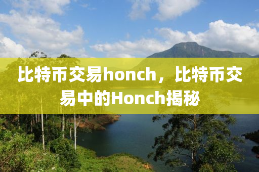 比特幣交易honch，比特幣交易中的Honch揭秘