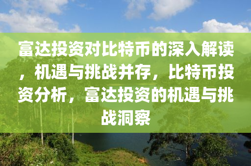 富達投資對比特幣的深入解讀，機遇與挑戰(zhàn)并存，比特幣投資分析，富達投資的機遇與挑戰(zhàn)洞察