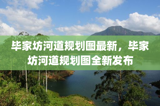 畢家坊河道規(guī)劃圖最新，畢家坊河道規(guī)劃圖全新發(fā)布