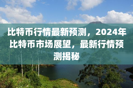 比特幣行情最新預(yù)測，2024年比特幣市場展望，最新行情預(yù)測揭秘