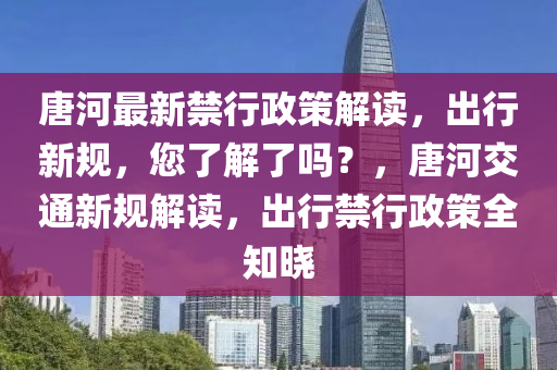 唐河最新禁行政策解讀，出行新規(guī)，您了解了嗎？，唐河交通新規(guī)解讀，出行禁行政策全知曉