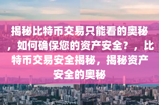 揭秘比特幣交易只能看的奧秘，如何確保您的資產(chǎn)安全？，比特幣交易安全揭秘，揭秘資產(chǎn)安全的奧秘