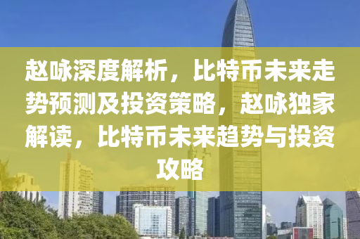 趙詠深度解析，比特幣未來走勢預測及投資策略，趙詠獨家解讀，比特幣未來趨勢與投資攻略