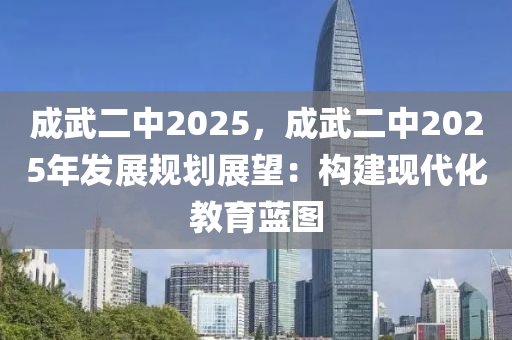 成武二中2025，成武二中2025年發(fā)展規(guī)劃展望：構(gòu)建現(xiàn)代化教育藍(lán)圖