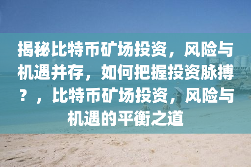 揭秘比特幣礦場投資，風(fēng)險(xiǎn)與機(jī)遇并存，如何把握投資脈搏？，比特幣礦場投資，風(fēng)險(xiǎn)與機(jī)遇的平衡之道