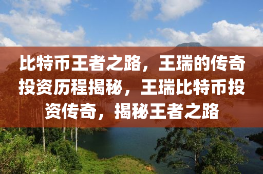 比特幣王者之路，王瑞的傳奇投資歷程揭秘，王瑞比特幣投資傳奇，揭秘王者之路