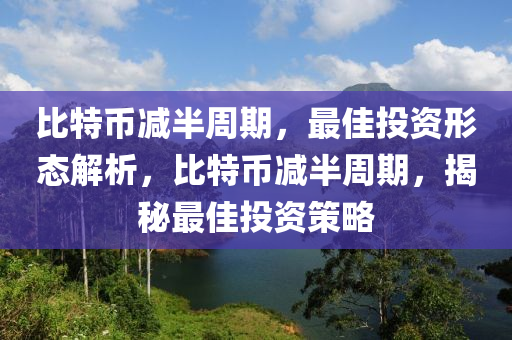 比特幣減半周期，最佳投資形態(tài)解析，比特幣減半周期，揭秘最佳投資策略