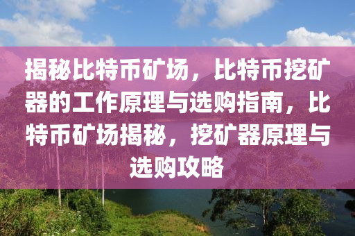 揭秘比特幣礦場，比特幣挖礦器的工作原理與選購指南，比特幣礦場揭秘，挖礦器原理與選購攻略