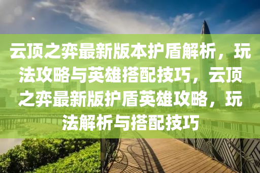 云頂之弈最新版本護盾解析，玩法攻略與英雄搭配技巧，云頂之弈最新版護盾英雄攻略，玩法解析與搭配技巧