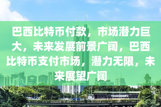 巴西比特幣付款，市場潛力巨大，未來發(fā)展前景廣闊，巴西比特幣支付市場，潛力無限，未來展望廣闊