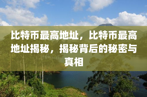 比特幣最高地址，比特幣最高地址揭秘，揭秘背后的秘密與真相