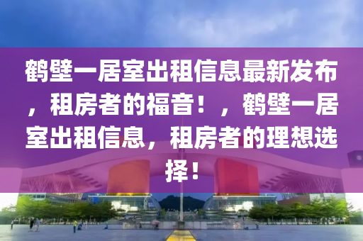 鶴壁一居室出租信息最新發(fā)布，租房者的福音！，鶴壁一居室出租信息，租房者的理想選擇！