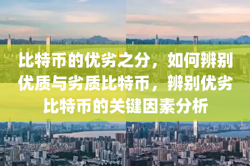 比特幣的優(yōu)劣之分，如何辨別優(yōu)質(zhì)與劣質(zhì)比特幣，辨別優(yōu)劣比特幣的關(guān)鍵因素分析