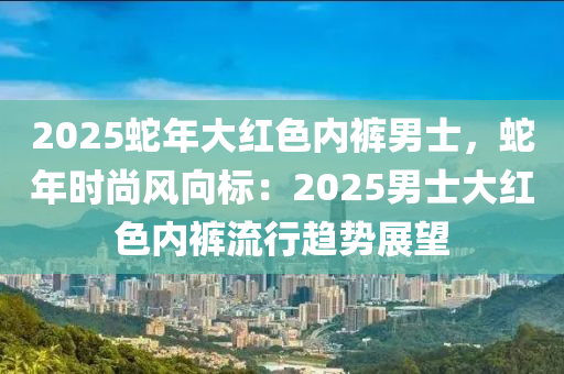 2025蛇年大紅色內褲男士，蛇年時尚風向標：2025男士大紅色內褲流行趨勢展望