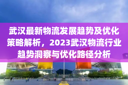 武漢最新物流發(fā)展趨勢(shì)及優(yōu)化策略解析，2023武漢物流行業(yè)趨勢(shì)洞察與優(yōu)化路徑分析