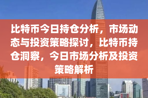 比特幣今日持倉分析，市場動態(tài)與投資策略探討，比特幣持倉洞察，今日市場分析及投資策略解析