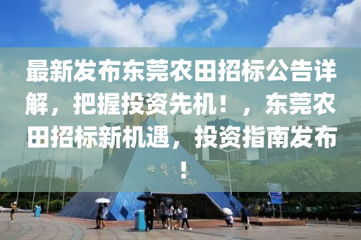 最新發(fā)布東莞農(nóng)田招標(biāo)公告詳解，把握投資先機！，東莞農(nóng)田招標(biāo)新機遇，投資指南發(fā)布！