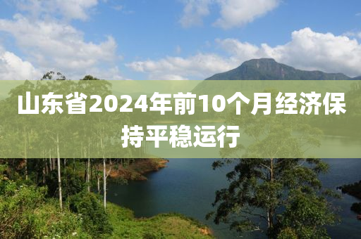 山東省2024年前10個(gè)月經(jīng)濟(jì)保持平穩(wěn)運(yùn)行