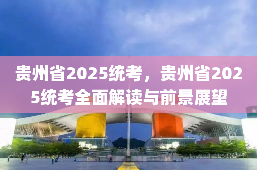 貴州省2025統(tǒng)考，貴州省2025統(tǒng)考全面解讀與前景展望