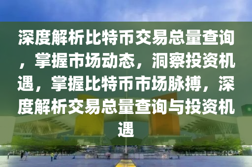 深度解析比特幣交易總量查詢，掌握市場動態(tài)，洞察投資機遇，掌握比特幣市場脈搏，深度解析交易總量查詢與投資機遇