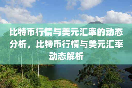 比特幣行情與美元匯率的動態(tài)分析，比特幣行情與美元匯率動態(tài)解析