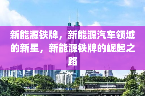 新能源鐵牌，新能源汽車領(lǐng)域的新星，新能源鐵牌的崛起之路