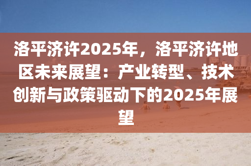 洛平濟(jì)許2025年，洛平濟(jì)許地區(qū)未來展望：產(chǎn)業(yè)轉(zhuǎn)型、技術(shù)創(chuàng)新與政策驅(qū)動(dòng)下的2025年展望