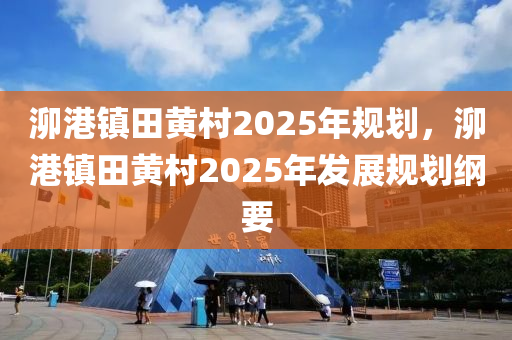 泖港鎮(zhèn)田黃村2025年規(guī)劃，泖港鎮(zhèn)田黃村2025年發(fā)展規(guī)劃綱要