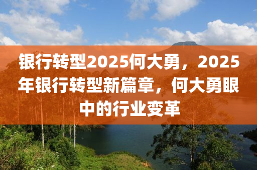 銀行轉型2025何大勇，2025年銀行轉型新篇章，何大勇眼中的行業(yè)變革