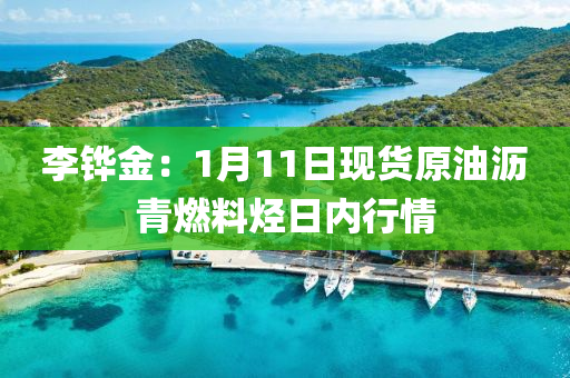 李鏵金：1月11日現(xiàn)貨原油瀝青燃料烴日內(nèi)行情