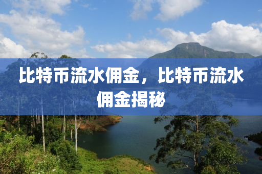 比特幣流水傭金，比特幣流水傭金揭秘