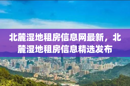 北麓濕地租房信息網(wǎng)最新，北麓濕地租房信息精選發(fā)布