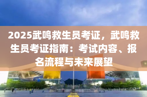 2025武鳴救生員考證，武鳴救生員考證指南：考試內(nèi)容、報名流程與未來展望