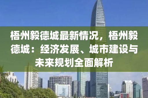 梧州毅德城最新情況，梧州毅德城：經(jīng)濟發(fā)展、城市建設(shè)與未來規(guī)劃全面解析