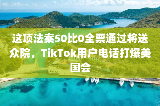 這項法案50比0全票通過將送眾院，TikTok用戶電話打爆美國會