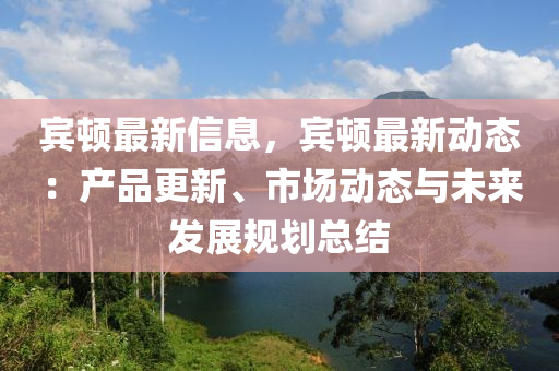 賓頓最新信息，賓頓最新動態(tài)：產(chǎn)品更新、市場動態(tài)與未來發(fā)展規(guī)劃總結(jié)