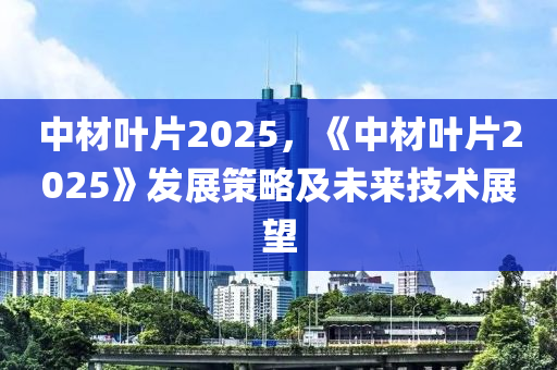 中材葉片2025，《中材葉片2025》發(fā)展策略及未來技術(shù)展望