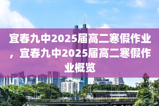 宜春九中2025屆高二寒假作業(yè)，宜春九中2025屆高二寒假作業(yè)概覽