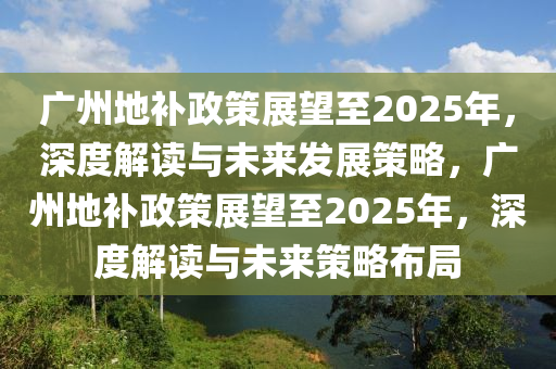 廣州地補(bǔ)政策展望至2025年，深度解讀與未來發(fā)展策略，廣州地補(bǔ)政策展望至2025年，深度解讀與未來策略布局