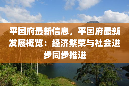 平國(guó)府最新信息，平國(guó)府最新發(fā)展概覽：經(jīng)濟(jì)繁榮與社會(huì)進(jìn)步同步推進(jìn)