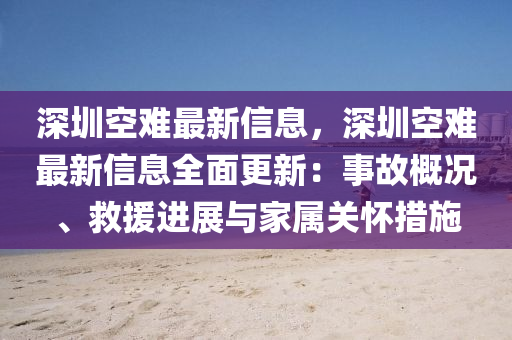 深圳空難最新信息，深圳空難最新信息全面更新：事故概況、救援進(jìn)展與家屬關(guān)懷措施