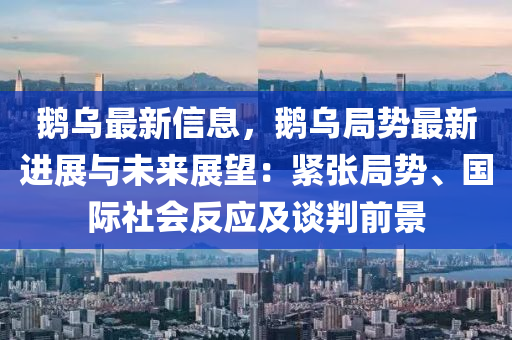 鵝烏最新信息，鵝烏局勢最新進(jìn)展與未來展望：緊張局勢、國際社會反應(yīng)及談判前景