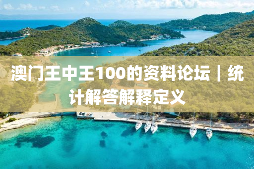 澳門王中王100的資料論壇｜統(tǒng)計解答解釋定義