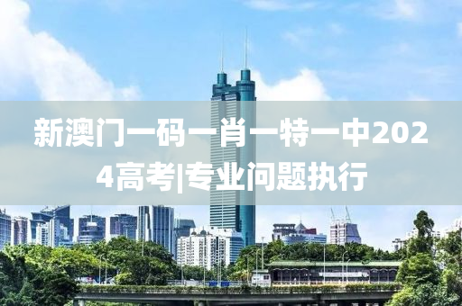 新澳門一碼一肖一特一中2024高考|專業(yè)問題執(zhí)行