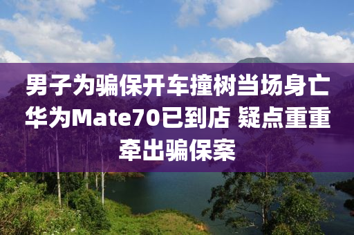 男子為騙保開車撞樹當(dāng)場身亡華為Mate70已到店 疑點(diǎn)重重牽出騙保案