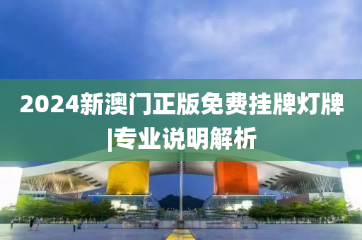 2024新澳門正版免費(fèi)掛牌燈牌|專業(yè)說明解析