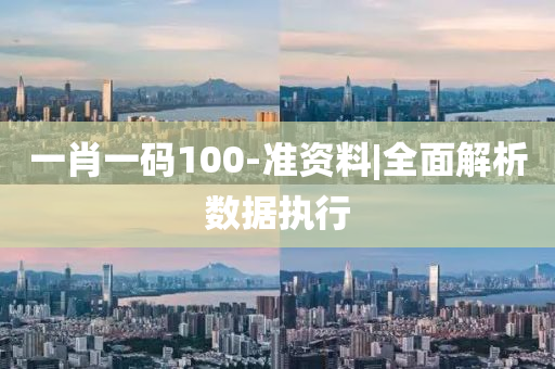 一肖一碼100-準(zhǔn)資料|全面解析數(shù)據(jù)執(zhí)行