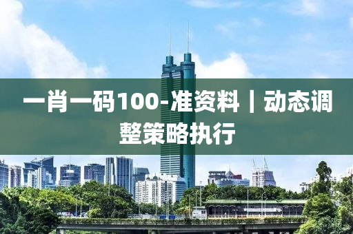 一肖一碼100-準資料｜動態(tài)調(diào)整策略執(zhí)行