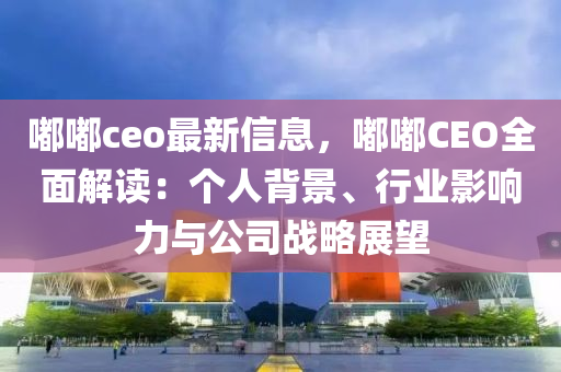 嘟嘟ceo最新信息，嘟嘟CEO全面解讀：個(gè)人背景、行業(yè)影響力與公司戰(zhàn)略展望