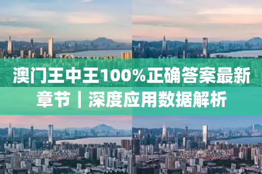 澳門王中王100%正確答案最新章節(jié)｜深度應(yīng)用數(shù)據(jù)解析